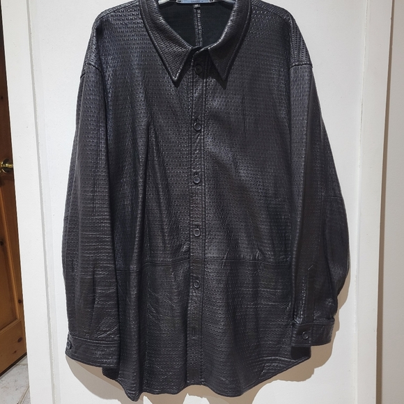 Saxony Leather Shirt Jacket - Picture 3 of 12